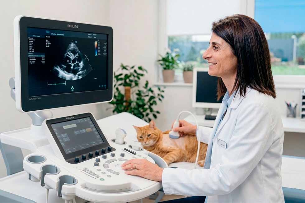 Fotografía de una ecocardiografía
