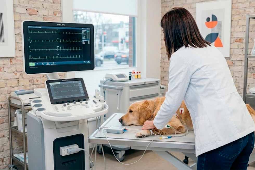 Fotografía de un electrocardiograma