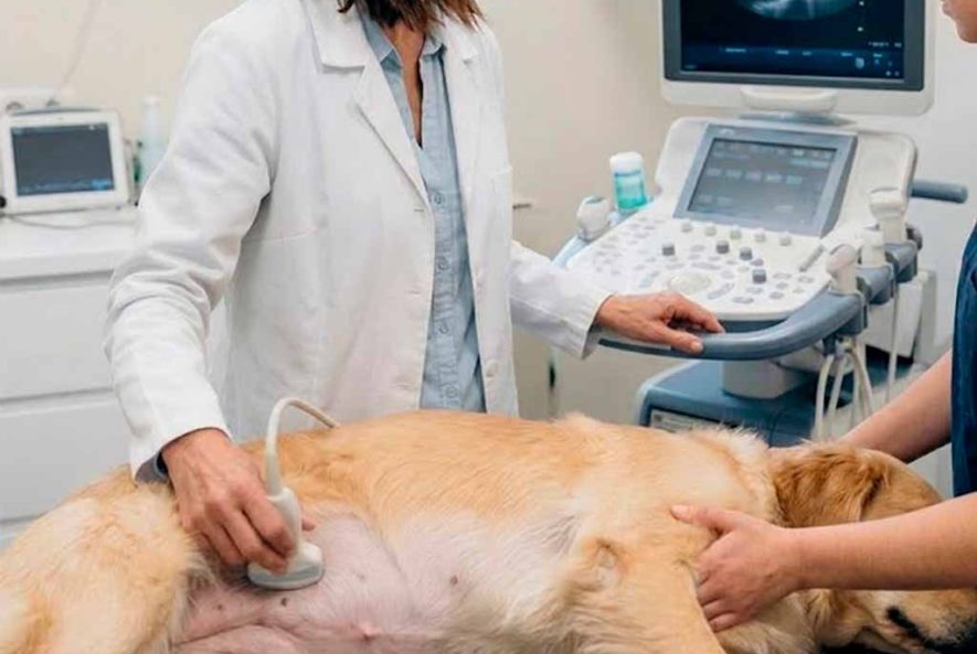 Una ecografía abdominal